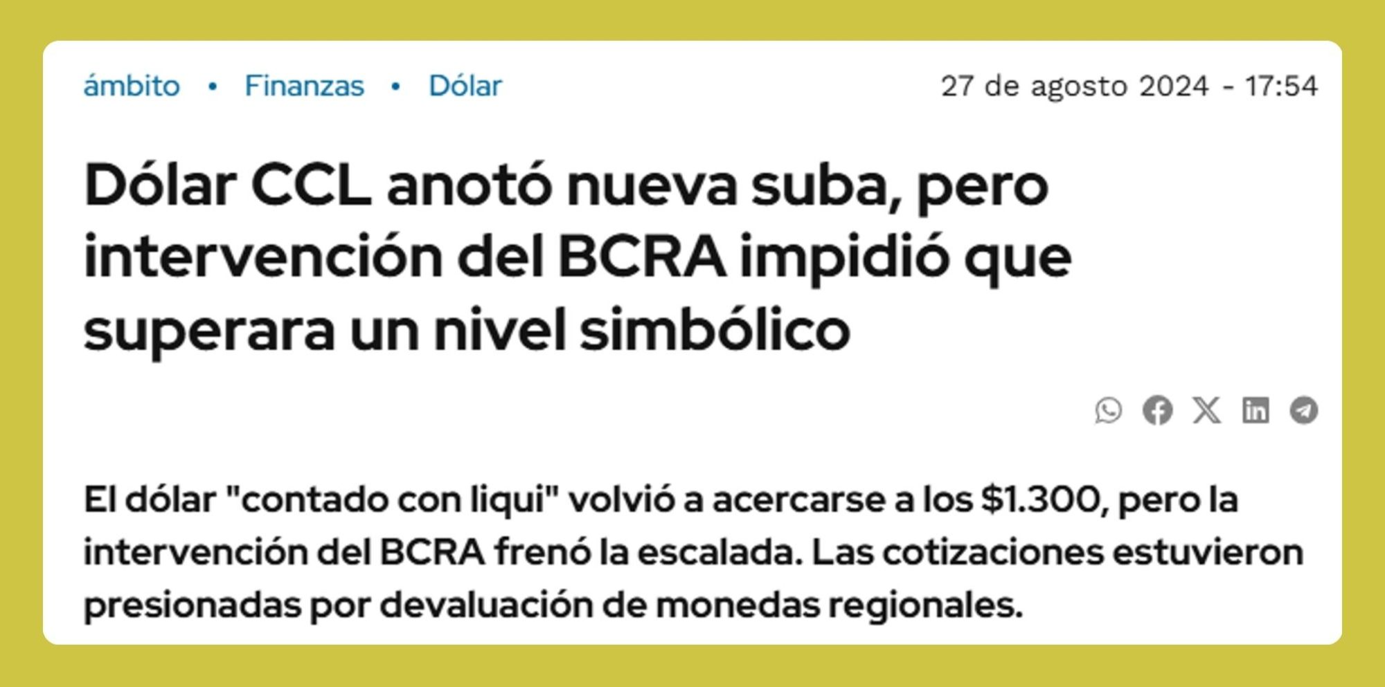 Noticias del dólar en Argentina